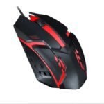 STGAUDRON RGB Gaming Mouse, Wired USB 2.0 Optical Mouse, 4 Colors LED Backlight up to 1200 DPI, Ergonomic Design Mouse for Laptop, PC & Gamer (Black)