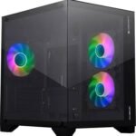 ZEBRONICS MERCURY Gaming Chassis, mATX/Mini ITX, 240mm AIO ARGB, Tempered Glass Cube Cabinet with USB 2.0 and USB 3.0 Ports Compatible with Gaming Console  (Black)